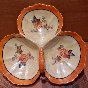 Vintage Beyer & Bock Hand Painted Lusterware Candy / Nut Dish